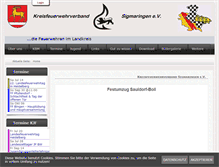 Tablet Screenshot of kfv-sigmaringen.de